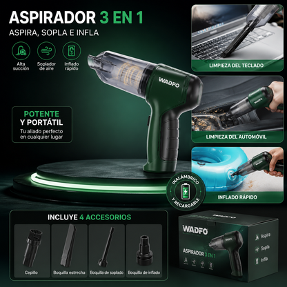 TurboVac- Aspirador Portátil 3 en 1